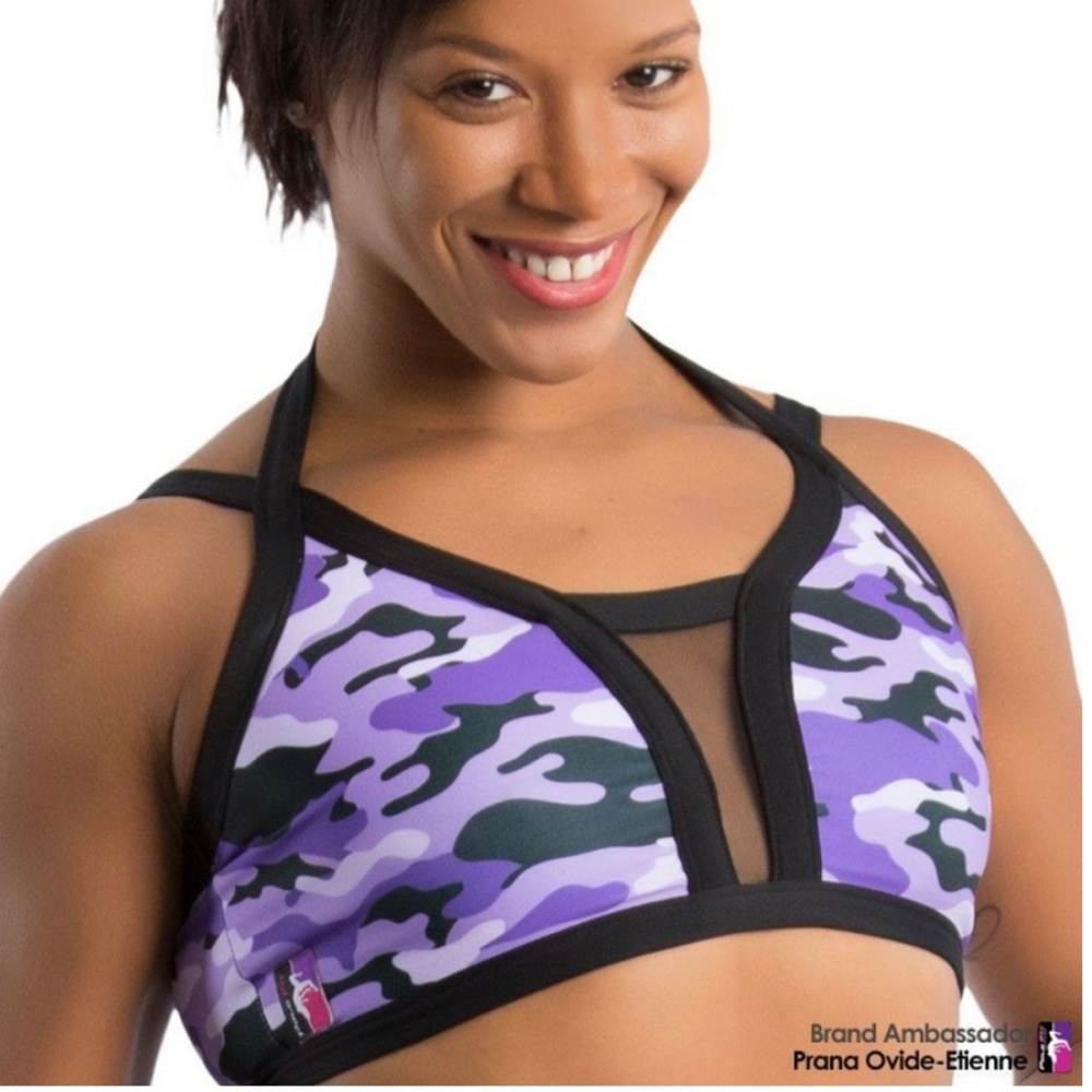 Bad Kitty Purple Camo Pole Fit Top